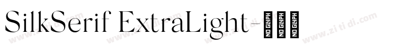 SilkSerif ExtraLight字体转换